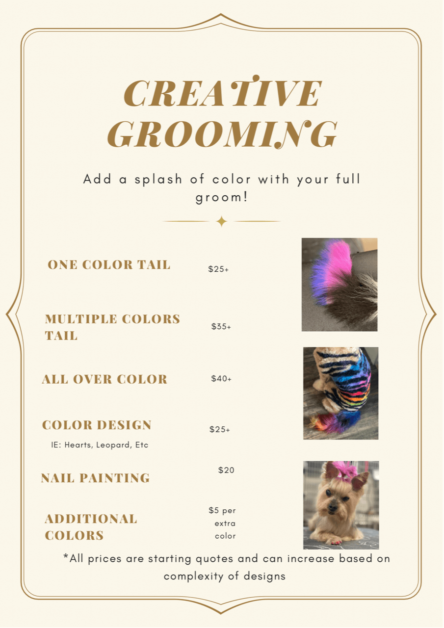 grooming color sheet